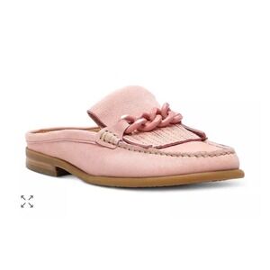 DAVID‎ PLINER Pink Mika Fringe Loafer Mules Size 6.5